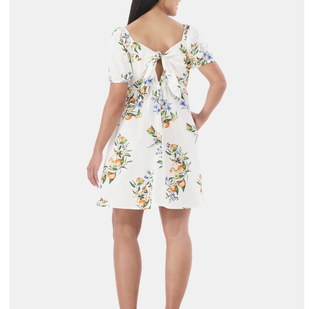 Floral Print White Dress - Picture 2 of 4